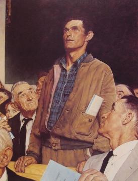 Freedom of Speech Artwork by Norman Rockwell