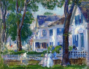 White Houses Artwork by Gifford Beal
