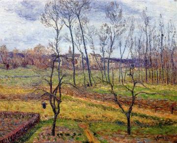Overcast Weather at Nesles-la-Vallee Artwork by Gustave Loiseau