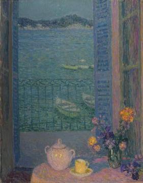 Bouquet by the window Artwork by Henri Le Sidaner