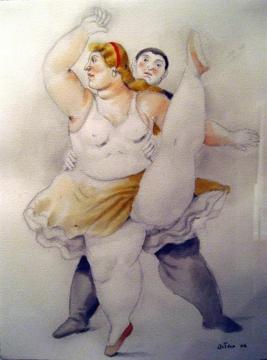 Pas De Deux Artwork by Fernando Botero