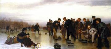 Curling,a Scottish Game, At Central Park Artwork by John George Brown