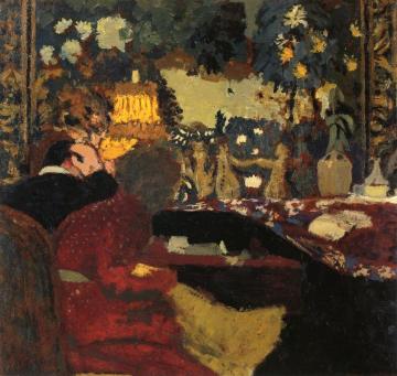 In front of a Tapestry, Misia and Thadee Nathanson, Rue St. Florentin Artwork by Edouard Vuillard
