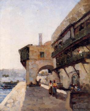 The Quay de l'Amiraute in Algiers Artwork by Albert Lebourg
