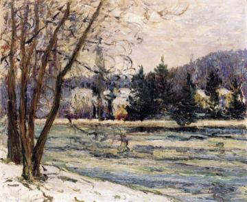 The Icy Pond, Avray Artwork by Maxime Maufra