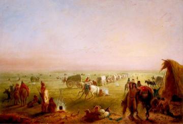 Breaking Camp at Sunrise Artwork by Alfred Jacob Miller