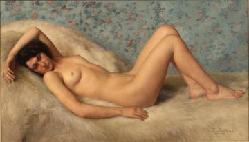 A Reclining Nude Artwork by Paul Sieffert