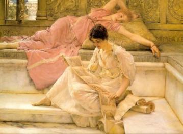 The Favourite Poet Artwork by Sir Lawrence Alma Tadema