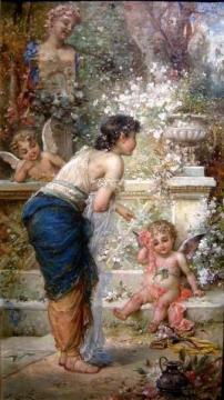 Punished Cupid Artwork by Hans Zatzka
