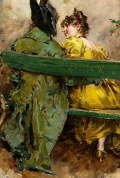 Flirtation Artwork by Frederik Henrdik Kaemmerer