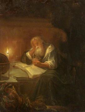 An Old Philosopher Artwork by Godfried Schalcken