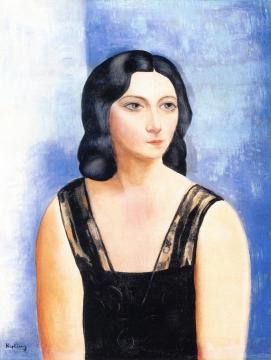 Portrait of Raymonde Vaseur Artwork by Moise Kisling