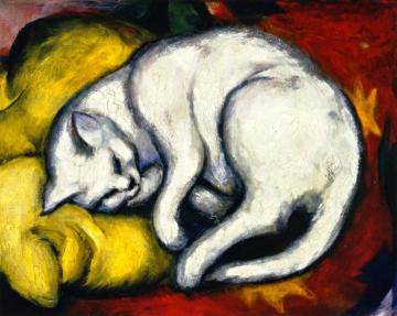 The White Cat Artwork by Franz Marc