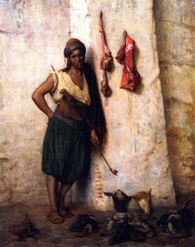 A Turkish Butcher Boy in Jerusalem Artwork by Jean Leon Gerome