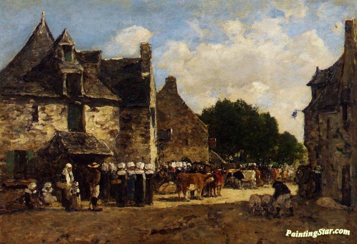 Jour de fiore, Le Faou Artwork by Eugène-Louis Boudin