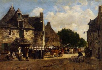Jour de fiore, Le Faou Artwork by Eugène-Louis Boudin