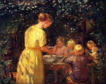 Midday Meal in the Garden Artwork by Anna Ancher