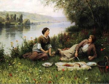 Normandy Garden Artwork by Daniel Ridgway Knight