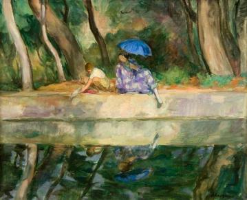 By the Fountain Artwork by Henri Lebasque