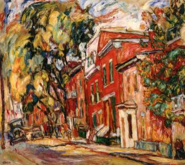 Red Houses Artwork by Abraham A. Manievich