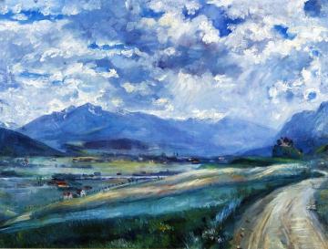 Inn Valley Landscape Artwork by Lovis Corinth