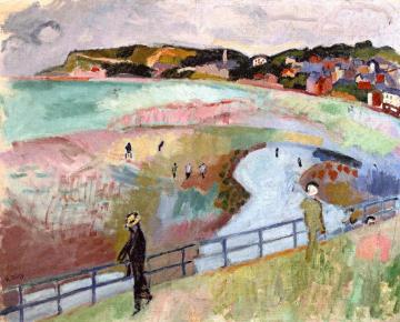 The Beach at Sainte-Adresse Artwork by Raoul Dufy
