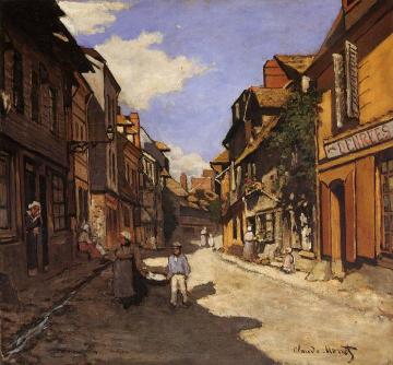 La Rue de La Bavolle at Honfleur Artwork by Claude Oscar Monet