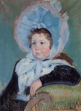 Dorothy in a Very Large Bonnet and a Dark Coat Artwork by Mary Cassatt