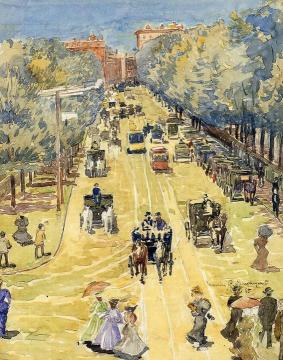 Charles Street, Boston Artwork by Maurice Prendergast