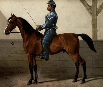 Portrait of a Hussar Artwork by Niels Simonsen