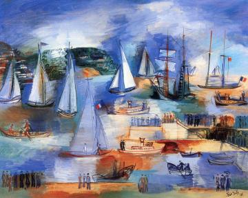 The Bay, Villefranche-sur-mer Artwork by Jean Dufy