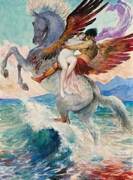 Perseus And Andromeda Artwork by Georges Antoine Rochegrosse