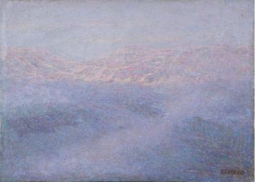 Sunrise in the mountains Artwork by Emilio Longoni