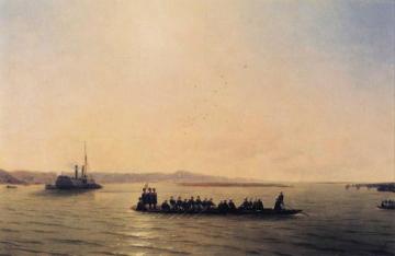 Alexander II Crossing the Danube Artwork by Ivan Constantinovich Aivazovsky