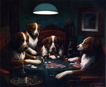 The Poker Game Artwork by Cassius Marcellus Coolidge