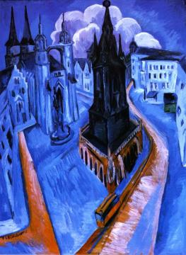 Der Rote Turm in Halle Artwork by Ernst Ludwig Kirchner