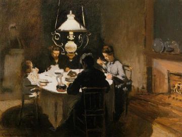 The Dinner Artwork by Claude Oscar Monet