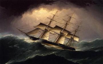 Clipper in a Heavy Sea Artwork by James E. Buttersworth