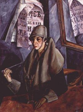 Lady with Lorgnette Artwork by Alexander Osmerkin