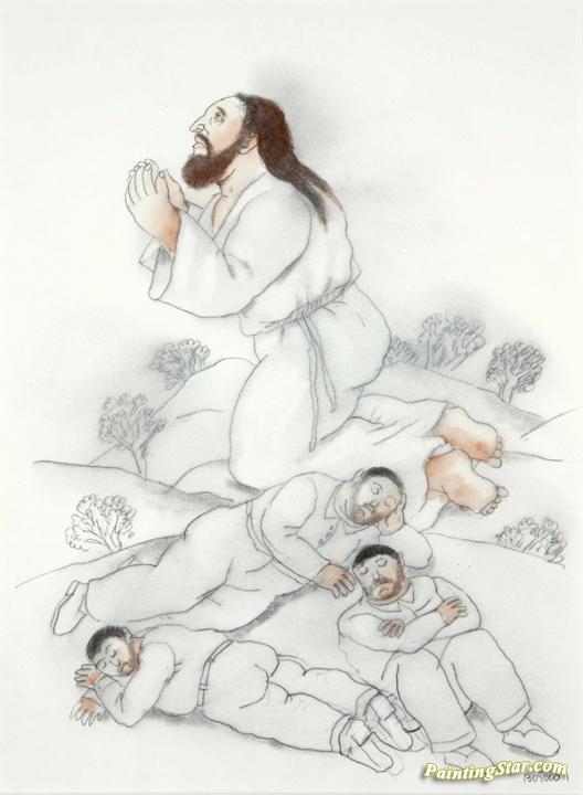 Esus in the Garden of Olives / Jesus en el huerto de los olivos Artwork by Fernando Botero