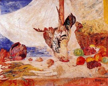 The Dead Cockerel Artwork by James Ensor