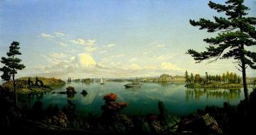 Pleasure Boats On A Lake Artwork by Levi Wells Prentice