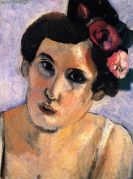 Woman's Head, Flowers in Her Hair Artwork by Henri Matisse