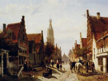 Market Oudewater Artwork by Cornelius Springer