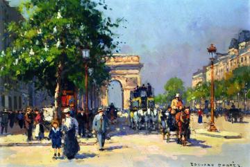 The Avenue of the Champs-Elysèes in Summer Artwork by Edouard Léon Cortes