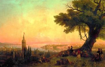 View of Constantinople by evening light Artwork by Ivan Constantinovich Aivazovsky