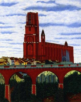 The Albi Cathedral Artwork by Camille Bombois