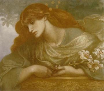 The Blessed Damozel - Study Artwork by Dante Gabriel Rossetti