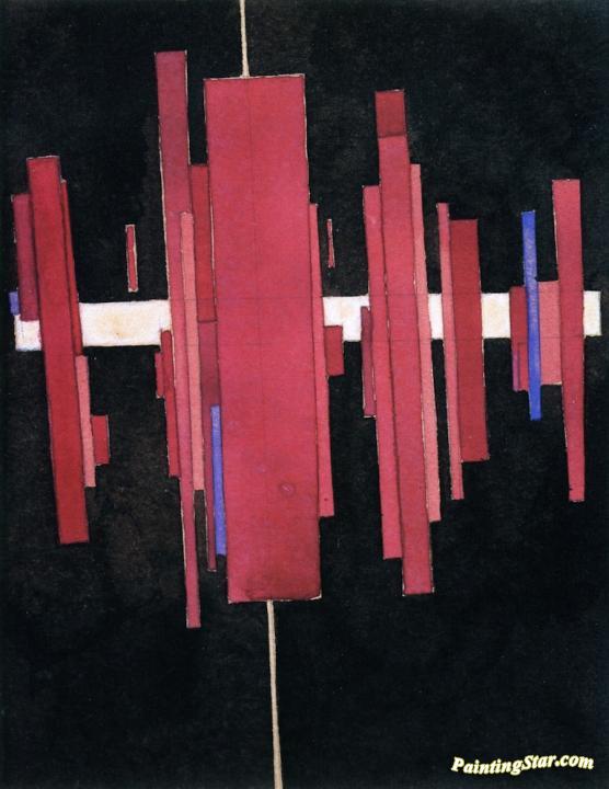 Suprematist Arkhitekton In Red, Vitebsk Artwork by Ilya Chashnik
