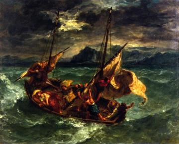Christ on the Sea of Galilee Artwork by Eugène Delacroix
